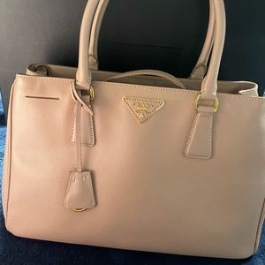 Prada Pink Saffiano Leather Shoulder Bag